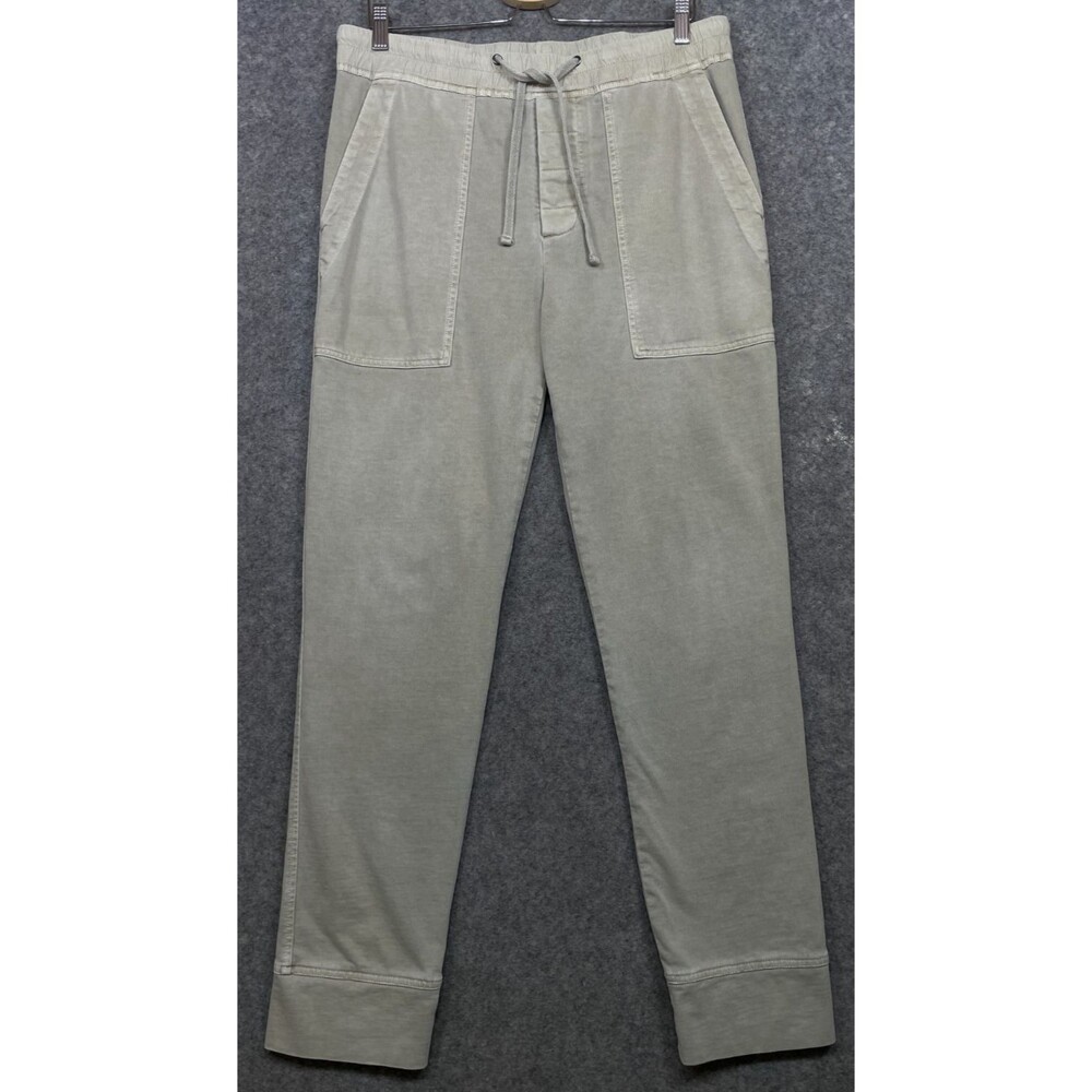 James Perse Pants Mens 2 M Beige Tan Jogger Joggers Drawstring Cotton Twill